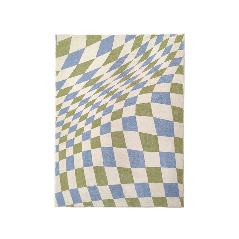 Classic Fashion Checkerboard Easy Care Living Room Rug