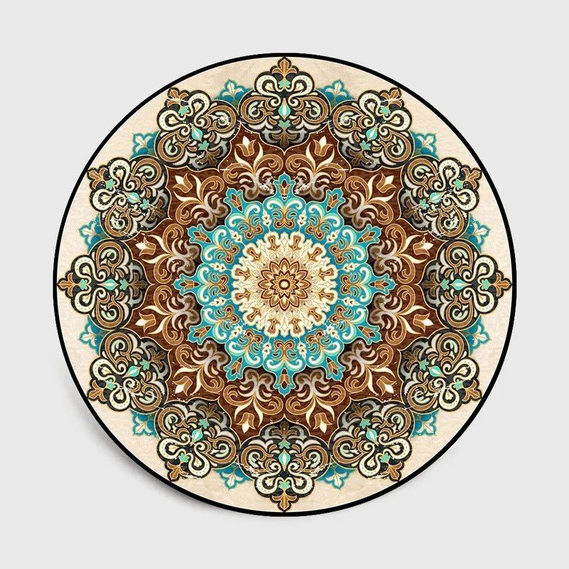 Bohemia Mandala  Geometric Ethnic Flowers Bedroom Rug