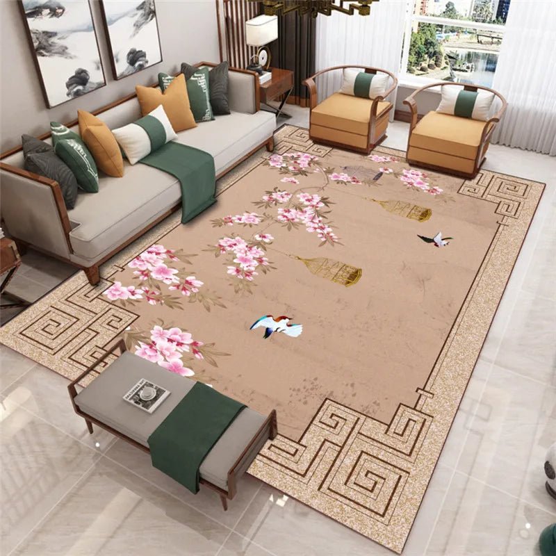 Chinese style carpet new Chinese living room tea table carpet mat Zen tea room study sofa bedroom classical retro style