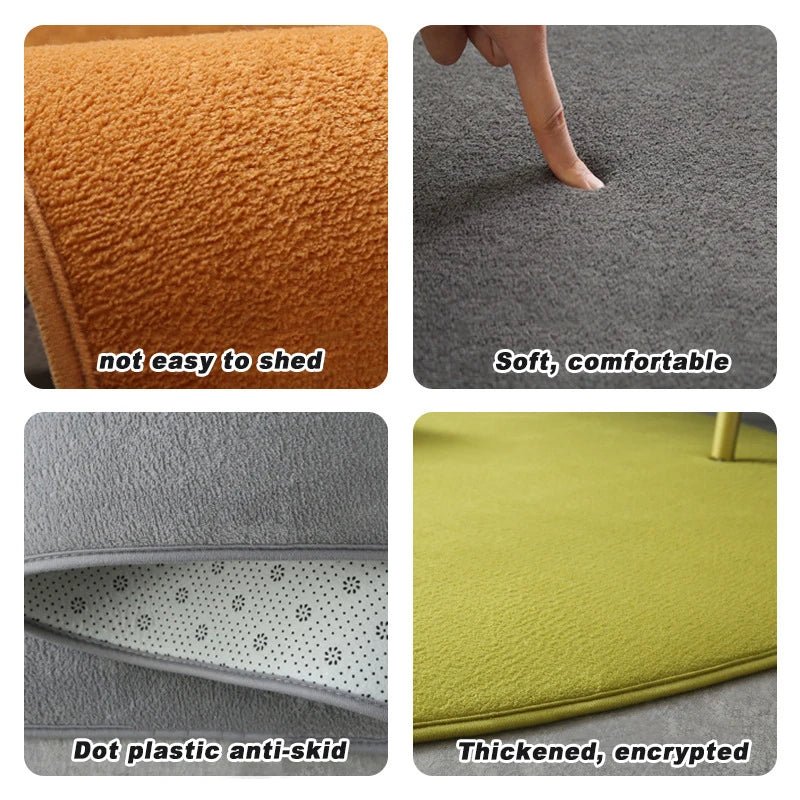 Thicken Carpet Living Room Decor Coral Fleece Large Area Bed Room Rug Soft Children Play Floor Mat Girls Window Bedside Yoga Mat