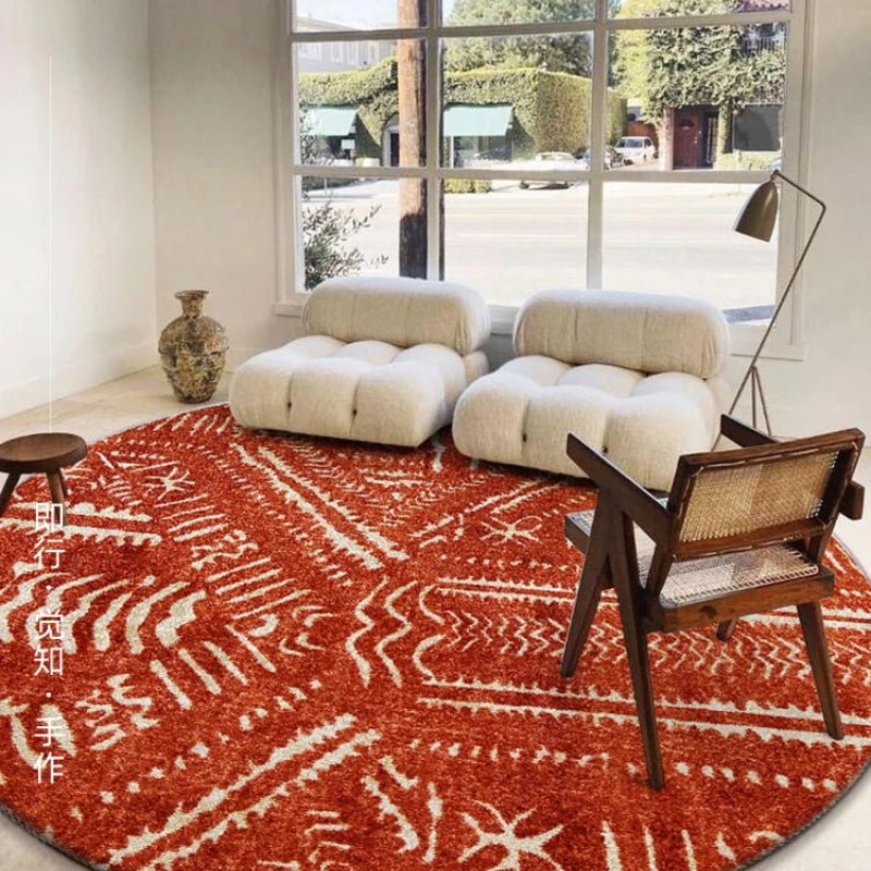 Moroccan Style Rocking Chair Floor Mat Washable Lounge Rug