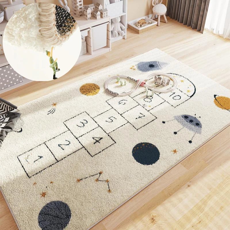 Modern Children's Room Decoration Fluffy Large Area Rug