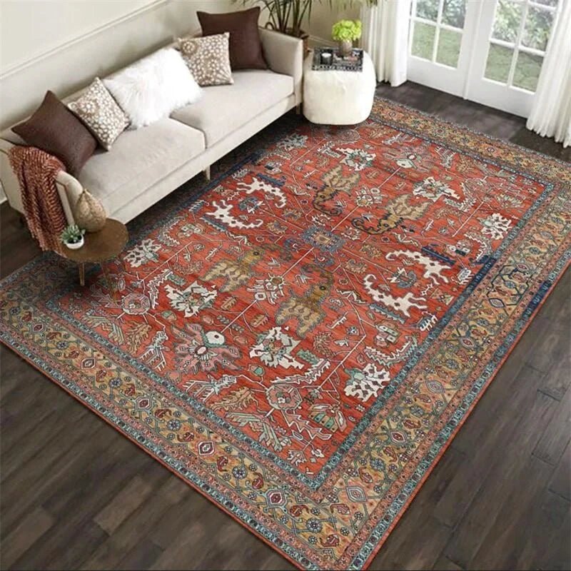 Non-Slip Absorbent Boho Morocco Ethnic Retro Multi Purpose Area Carpet