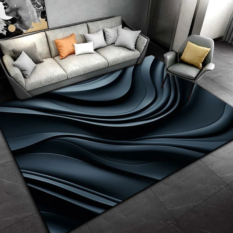 modern Style Black Living Room Bedroom Sofa Doormat Decoration