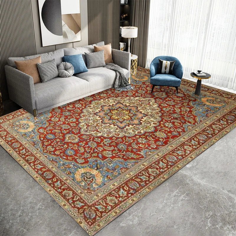 Moroccan Colorful Bedroom Bed Rugs - Anti Slip Multi Purpose