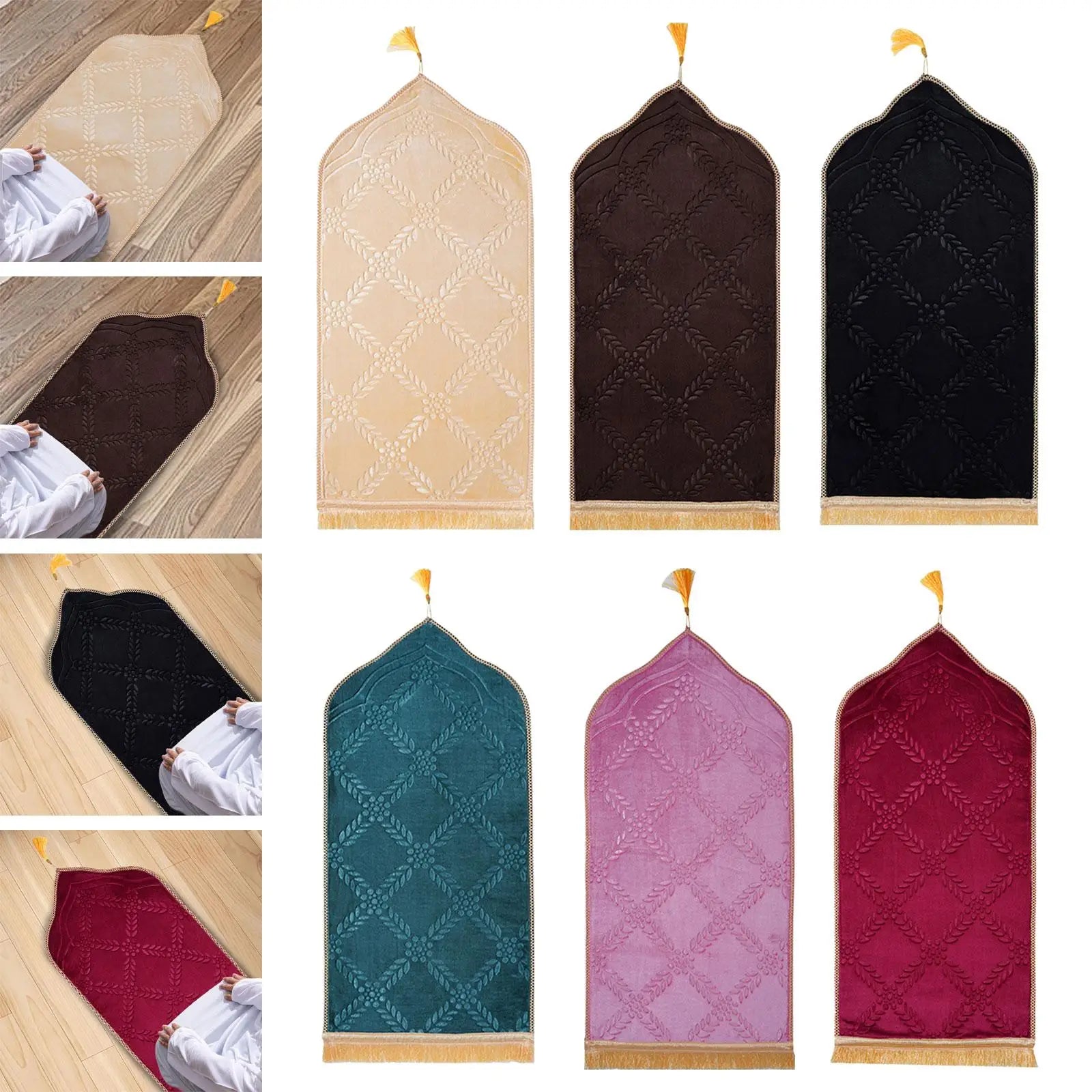 Elegant Traditional Soft Carpet for Travel - Thick Muslim Prayer Rug