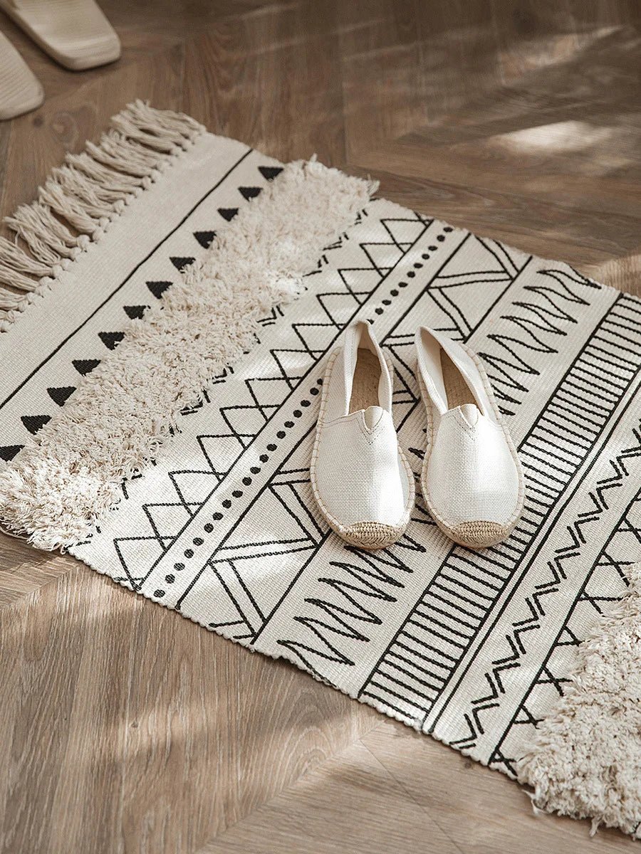 Soft Breathable Nordic Handmade Tassel Washable Moroccan Area Rug