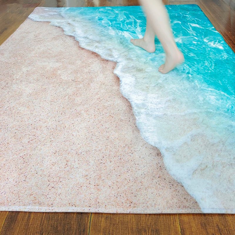 3D Ocean Wave Style Modern Entrance Mat for Home