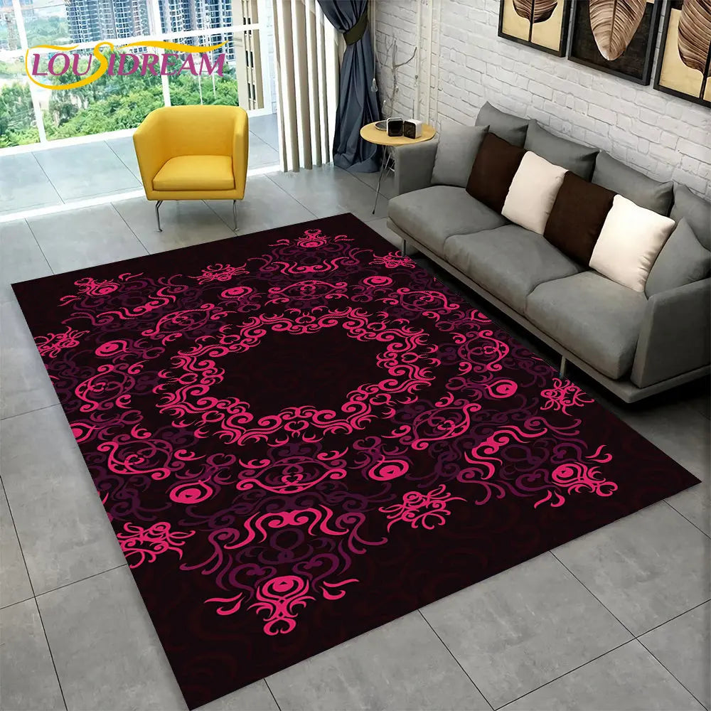 3D Bohemia Mandala Geometric Area Rug - Kitchen Decor