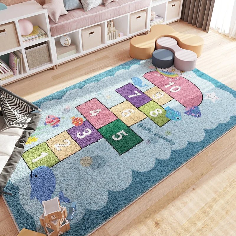 Modern Children's Room Decoration Fluffy Large Area Rug