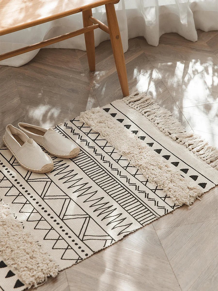 Soft Breathable Nordic Handmade Tassel Washable Moroccan Area Rug