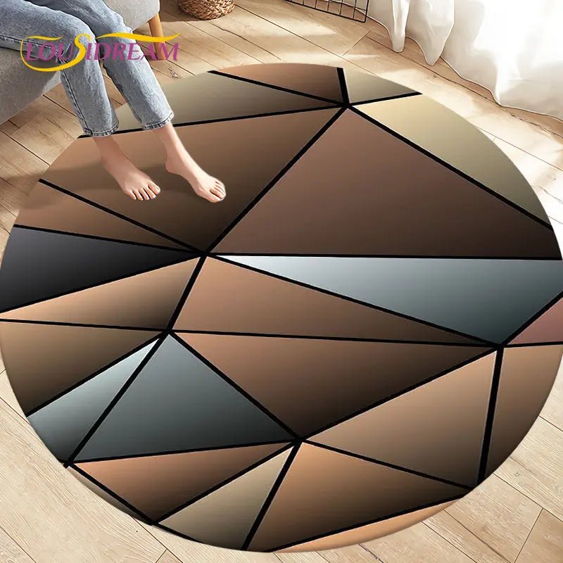 3D Abstract Geometric Visual Illusion Area Rug - Home Decor