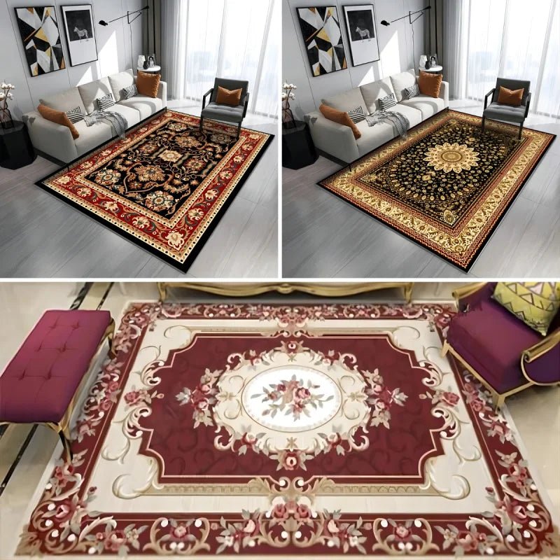 Washable Bedroom Traditional European Style Rugs - Aubusson Style