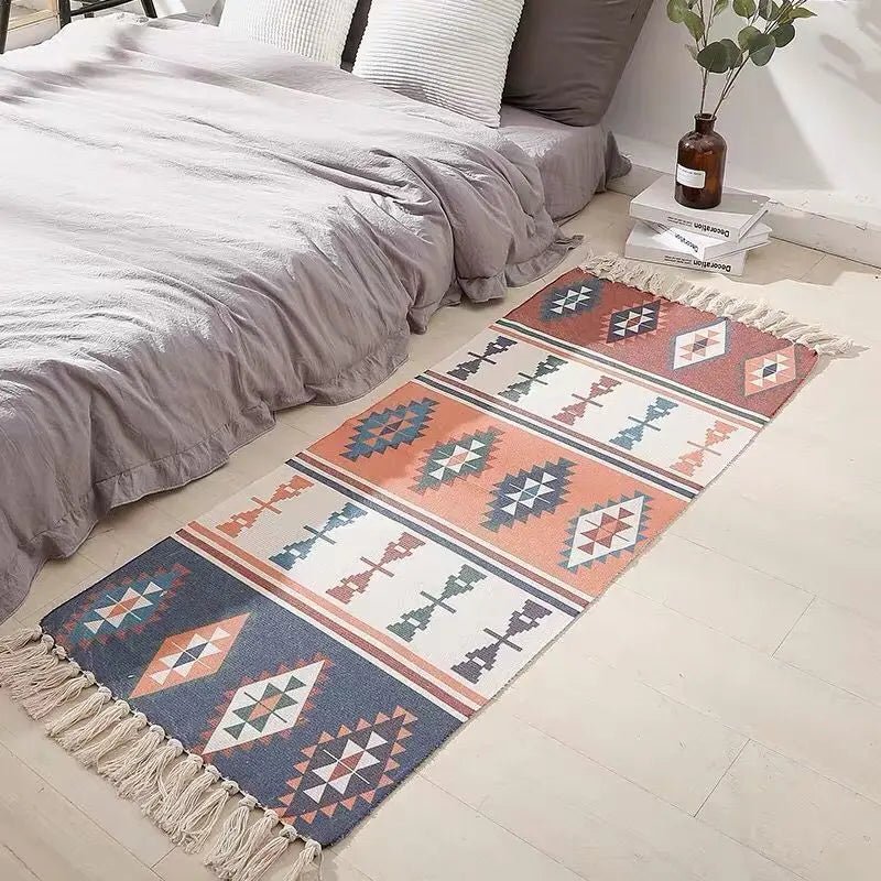 Cotton Linen Floor Mats Modern Home Living Room Decor Rug