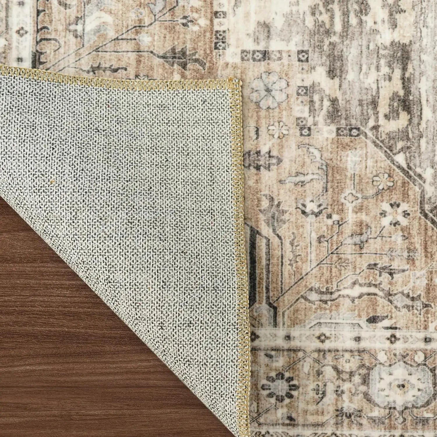 Washable 9x12 Area Rugs -  Floor Decoration Mat (9x12 Beige)