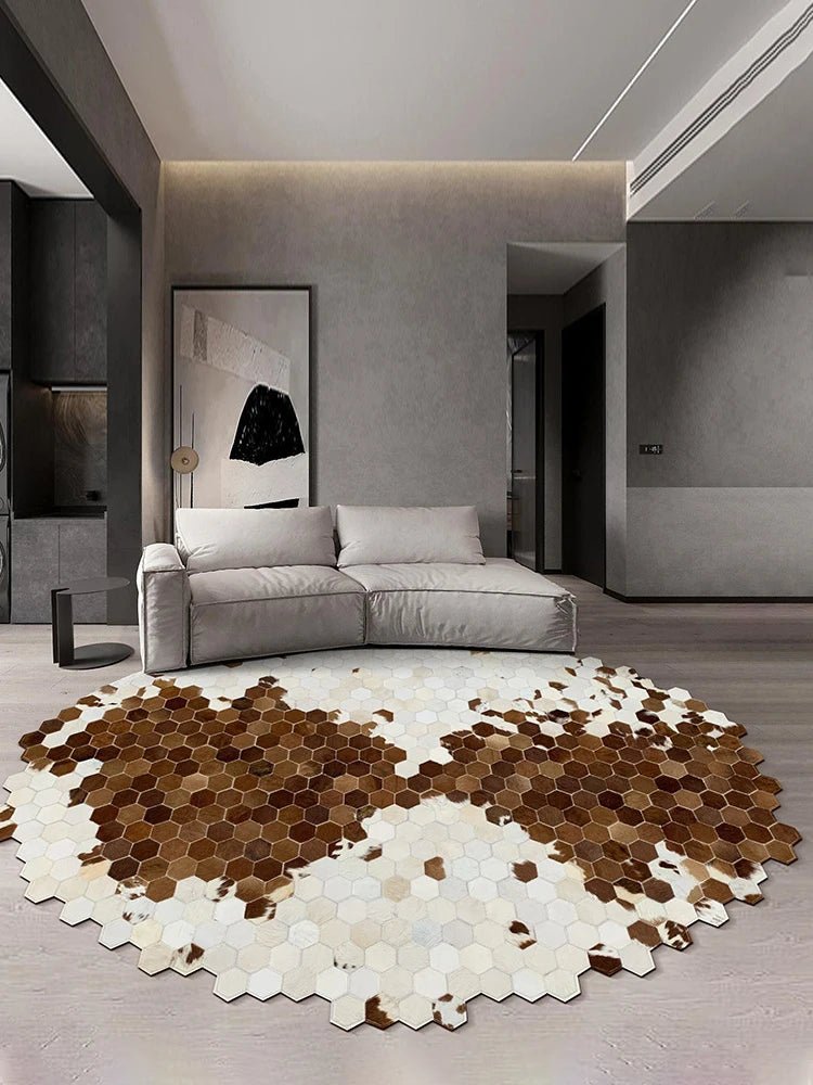 Cowhide Irregular High-end Nordic Living Room Fur Floor carpet