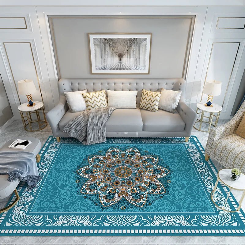 Washable Moroccan Classical Carpets for Living Room Modern Ethnic Style Rugs