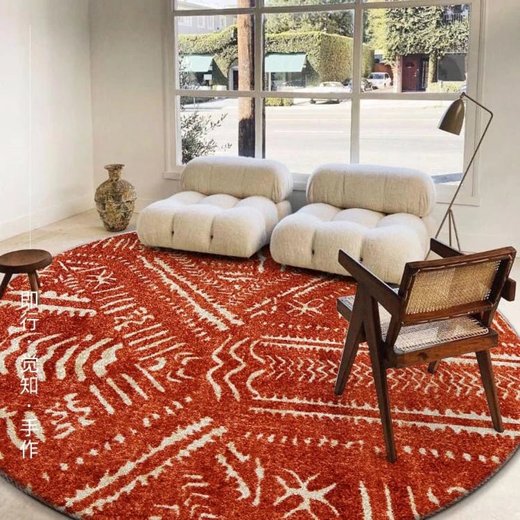 Moroccan Style Rocking Chair Floor Mat Washable Lounge Rug