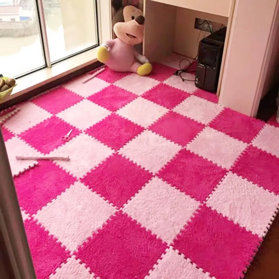 Magic Patchwork Jigsaw Splice Kids Room Soft Carpet