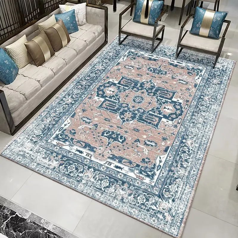 Retro Bedroom Carpet Classical Area Rugs Non-slip Old Style Rug