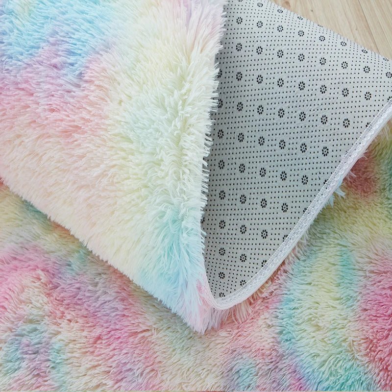 Kids Baby Room Plush Mixed Color Decor Area Rug