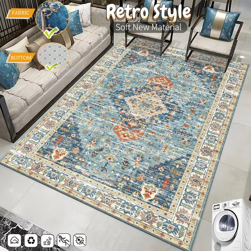 Retro Bedroom Carpet Classical Area Rugs Non-slip Old Style Rug