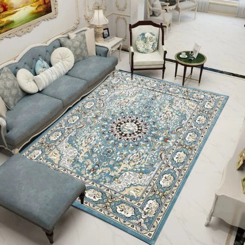 100% Polyester Retro Carpets for Living Room - Persian Moroccan Decoration