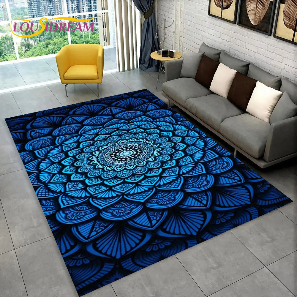 3D Bohemia Mandala Geometric Area Rug - Kitchen Decor