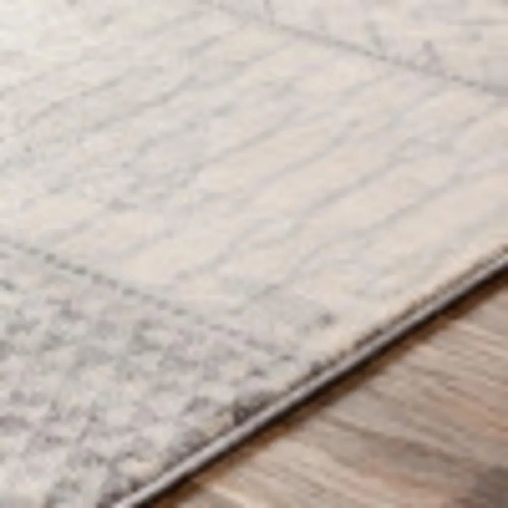 Hana Modern Moroccan Area Rug,6'7" x 9'6",Silver Grey