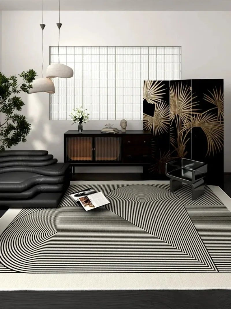 Modern High-end Light Luxury sofa side rug for living room