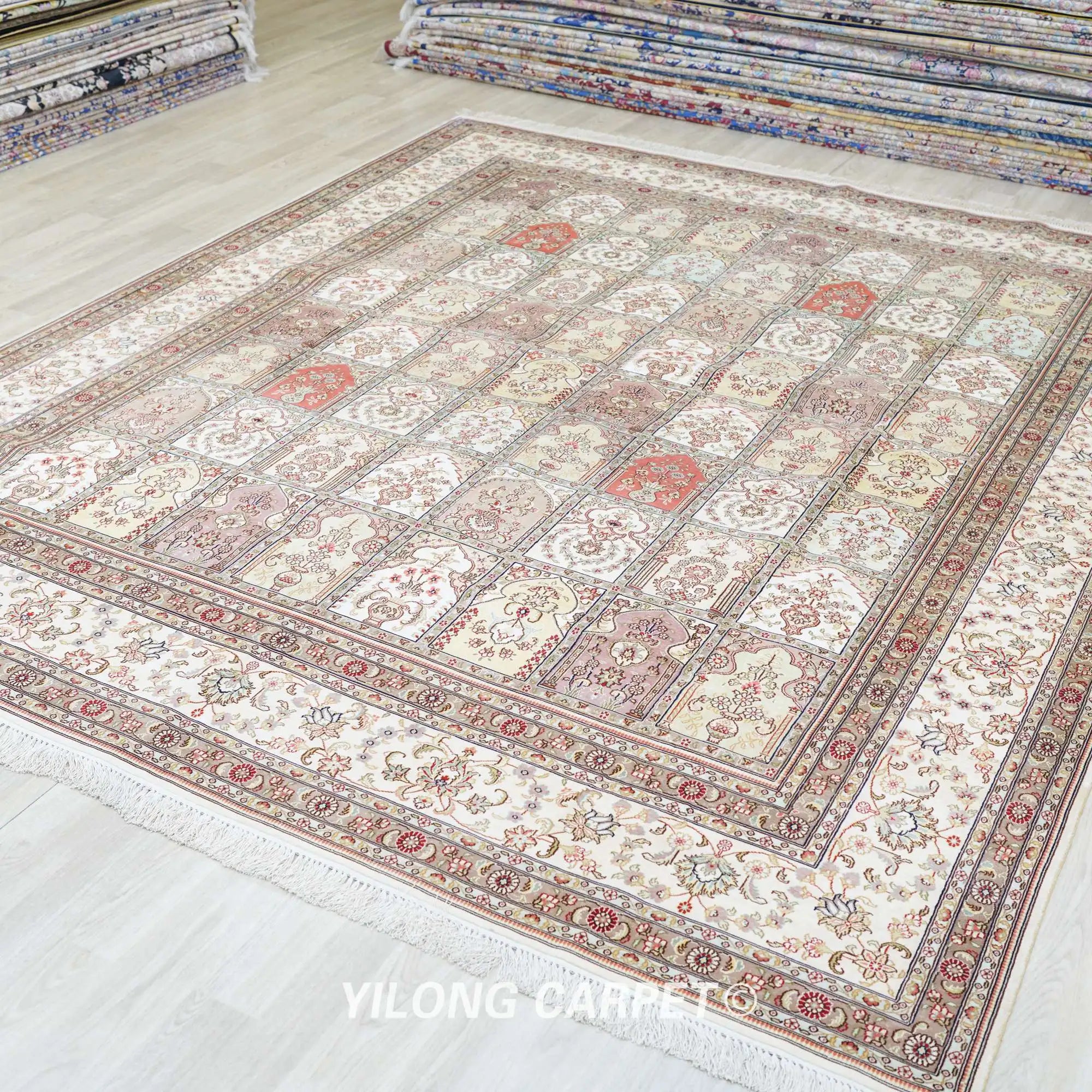 Turkish Silk Carpet Vantage Traditional Hand Knotted Rugs - Home Decor