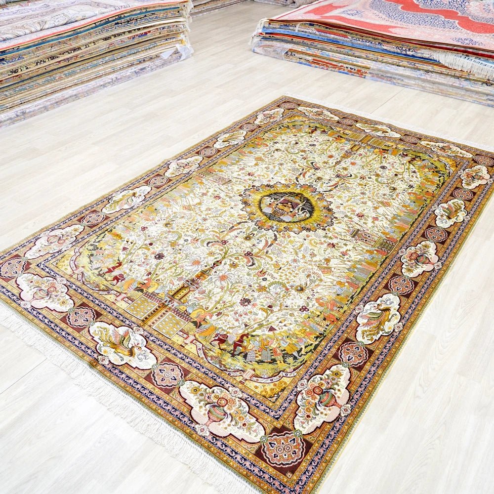 Traditional Handmade Persian Multi Purpose Rugs - Turkish Antique Silk