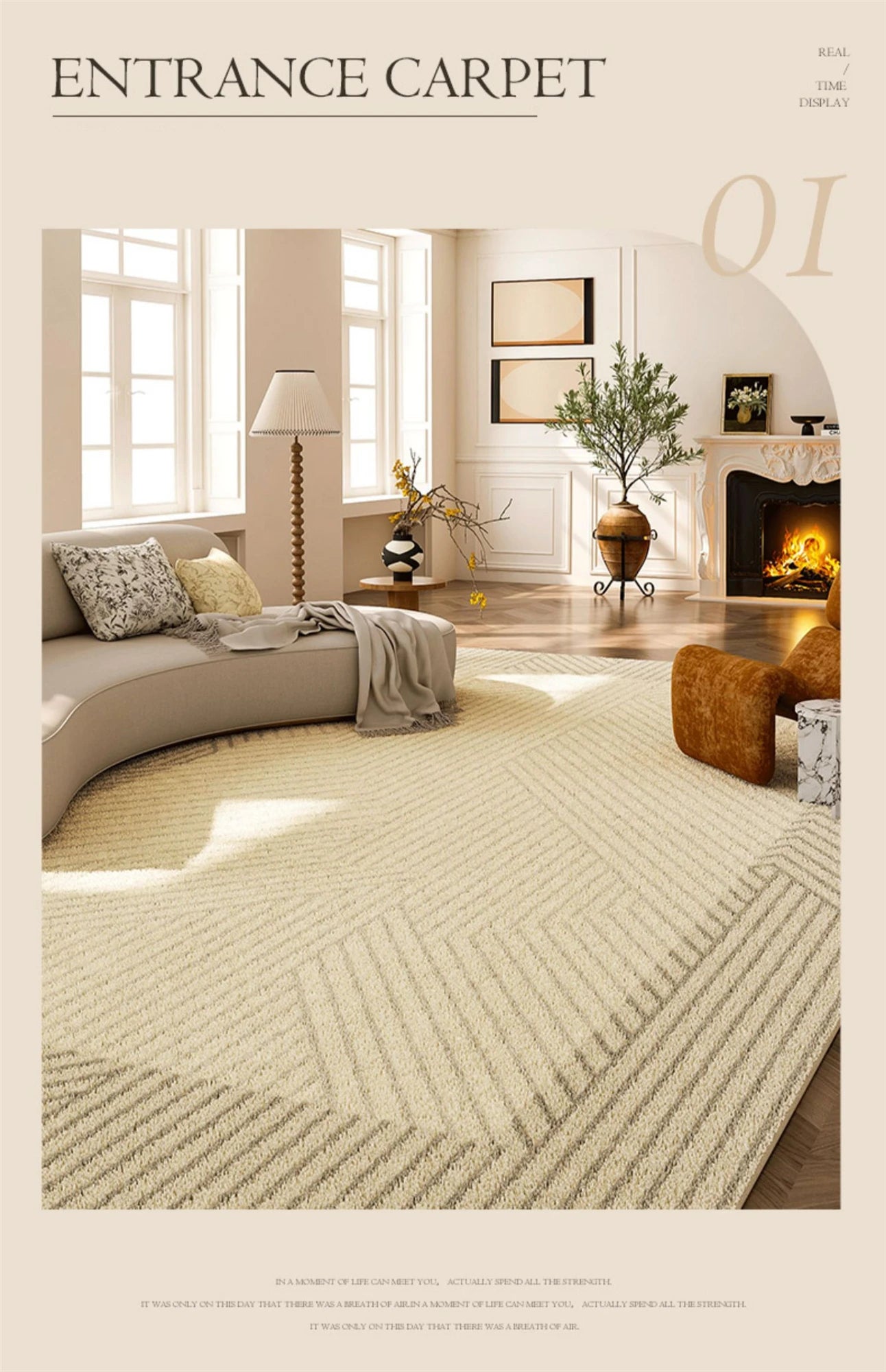 Modern Fluffy Bedroom Decoration Thick Large Area Rug