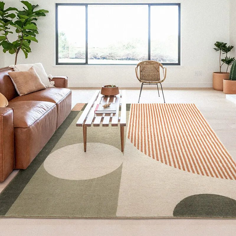 Home Plush Washable Modern Minimalist Carpets for Living Room - 100% Polyester