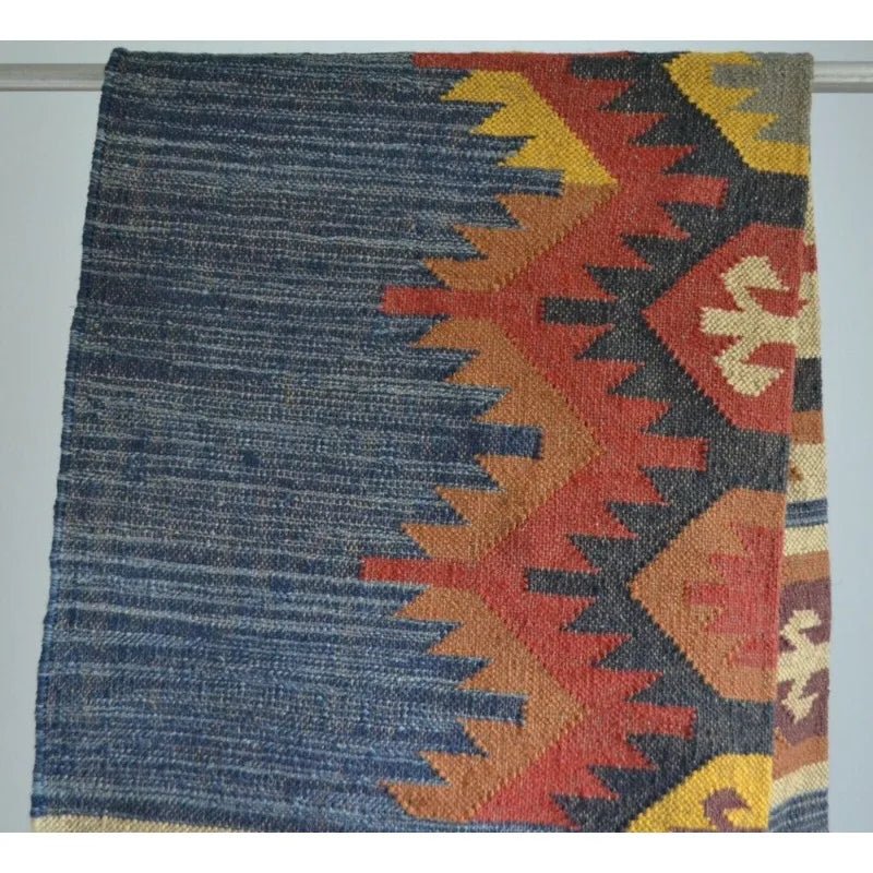 Kilim Rug Natural Wool Jute Sustainable Oriental Traditional Rug Area Modern Rug