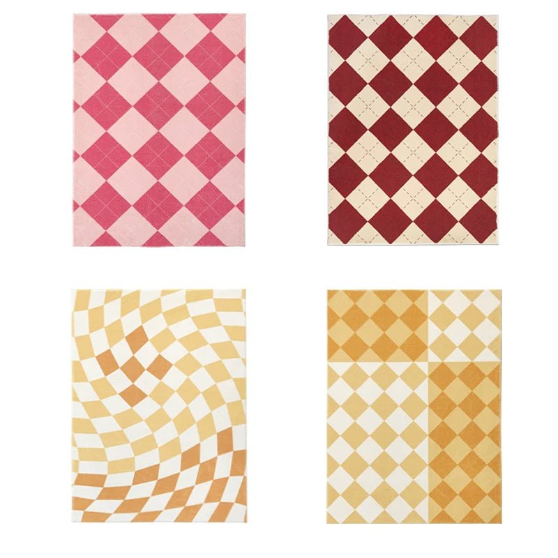 Classic Fashion Checkerboard Easy Care Living Room Rug