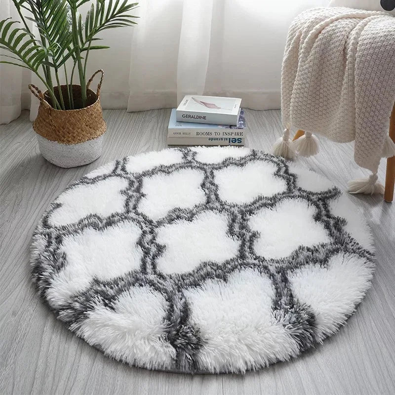 Round soft and comfortable Kids Room Plush Rug for Decoration