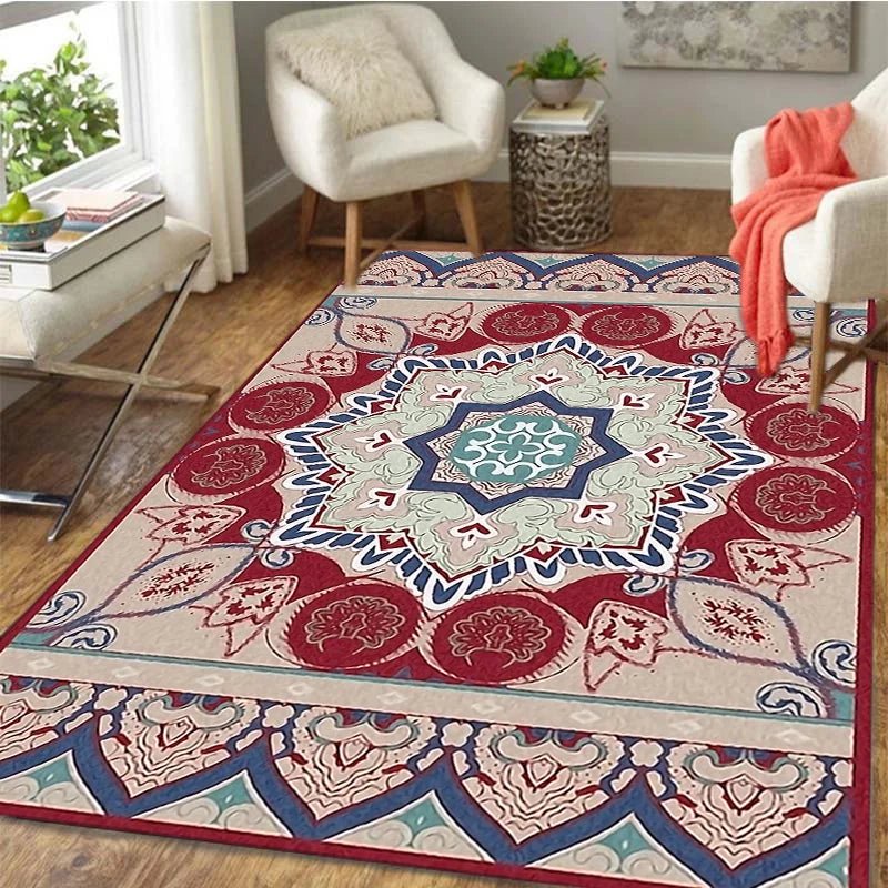 Carpets Persian Vintage Carpet for Bedroom - Non-Slip Area Rugs