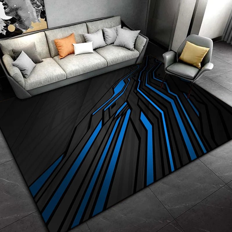 modern Style Black Living Room Bedroom Sofa Doormat Decoration