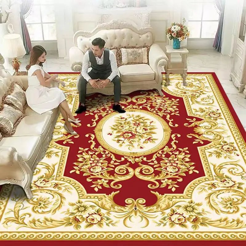 Persian Style Rectangle Area Rugs - Soft Non-Slip Bedroom Study Mats