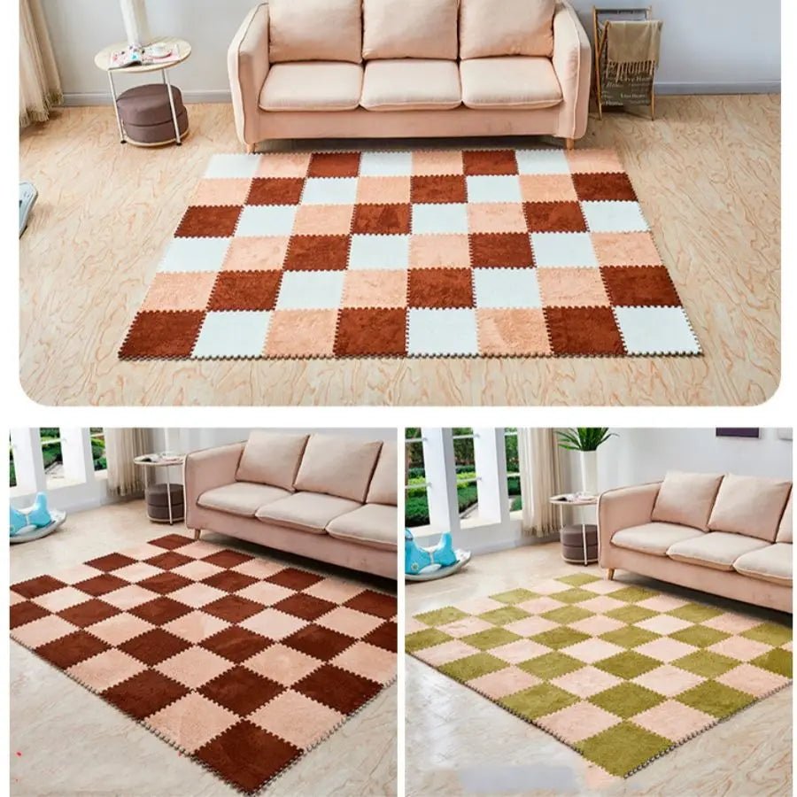 Magic Patchwork Jigsaw Splice Kids Room Soft Carpet