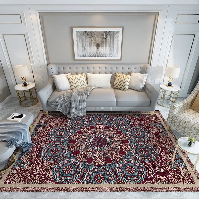 Washable Moroccan Classical Carpets for Living Room Modern Ethnic Style Rugs