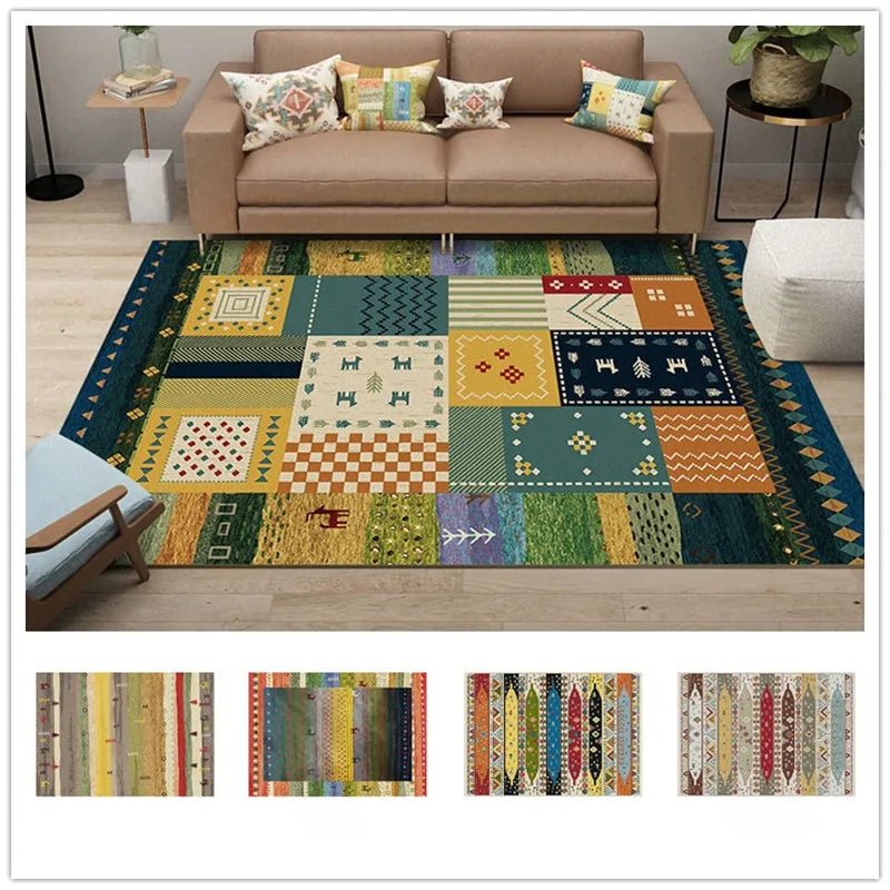 Nordic Ethnic Bohemian Living Room Carpet - American Retro Area Rugs