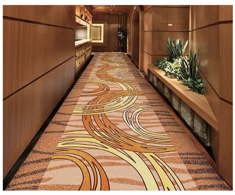 Bohemian Style Hallway Long Rugs for Hotel Corridor Wedding Area