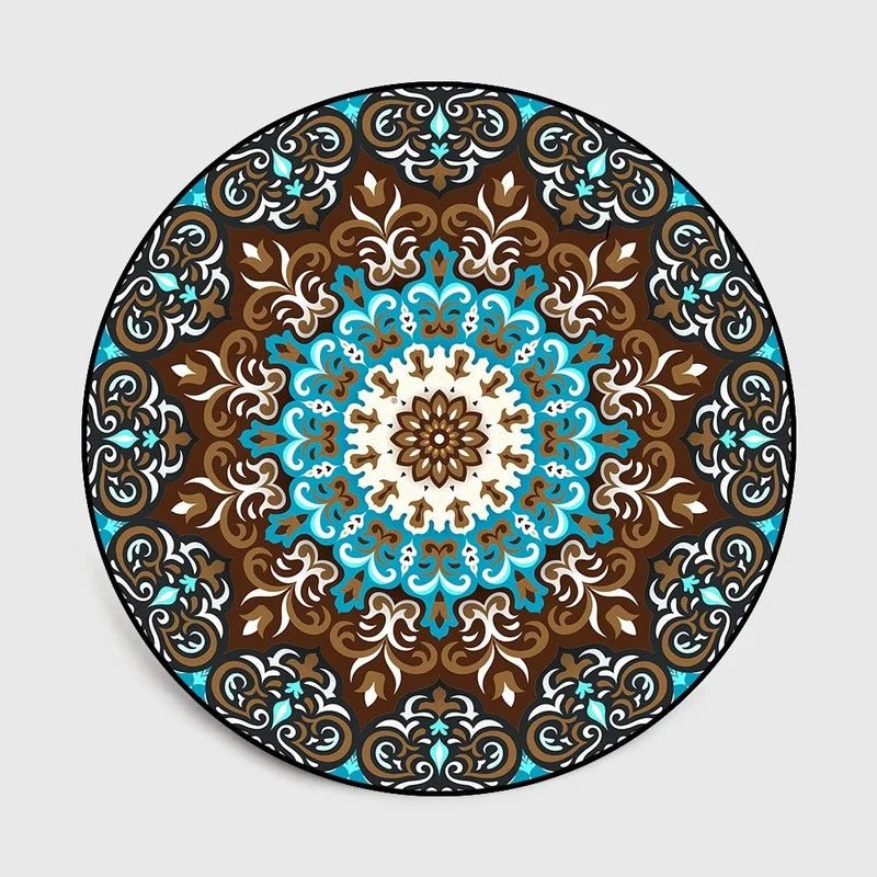 Bohemia Mandala  Geometric Ethnic Flowers Bedroom Rug