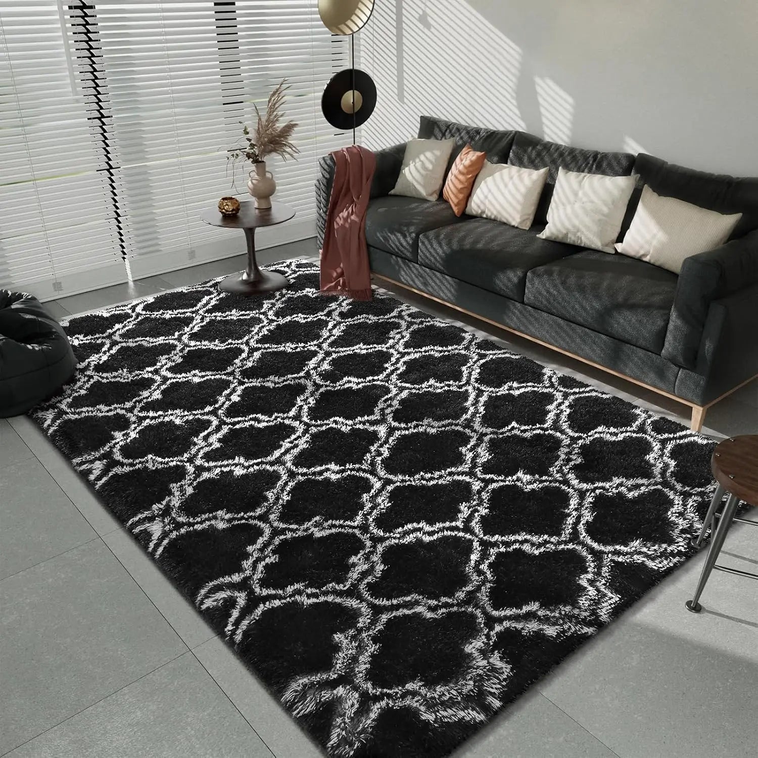 Geometric Plush Fluffy & Extra Soft Rugs