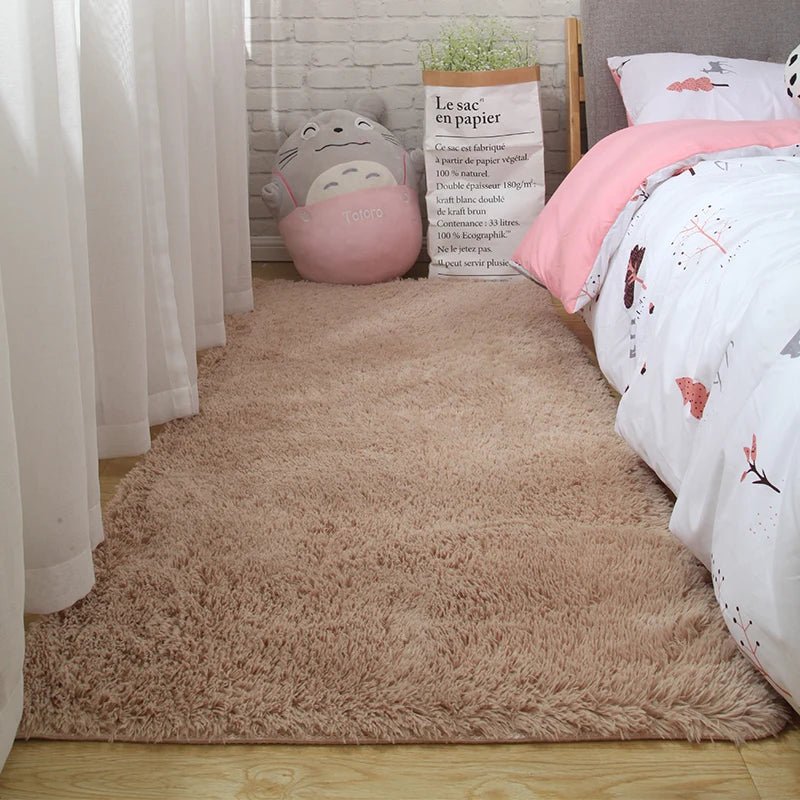 Fluffy Soft White Shaggy Rug for Home Decoration