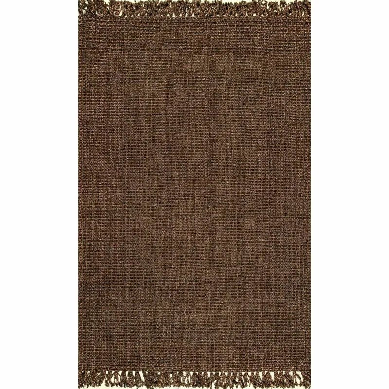 Jute Carpet Mat Natural Rectangle Chunky Loop Runner Rug