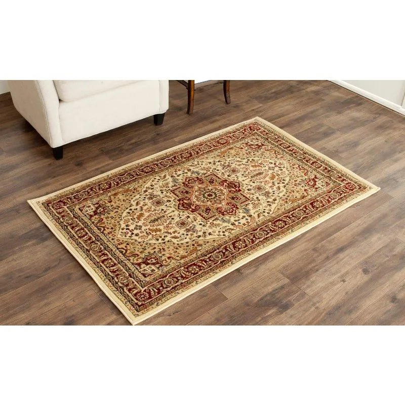 Classic Traditional Oriental Design Non-Shedding & Easy Care Rugs