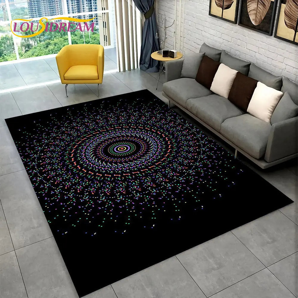 3D Bohemia Mandala Geometric Area Rug - Kitchen Decor